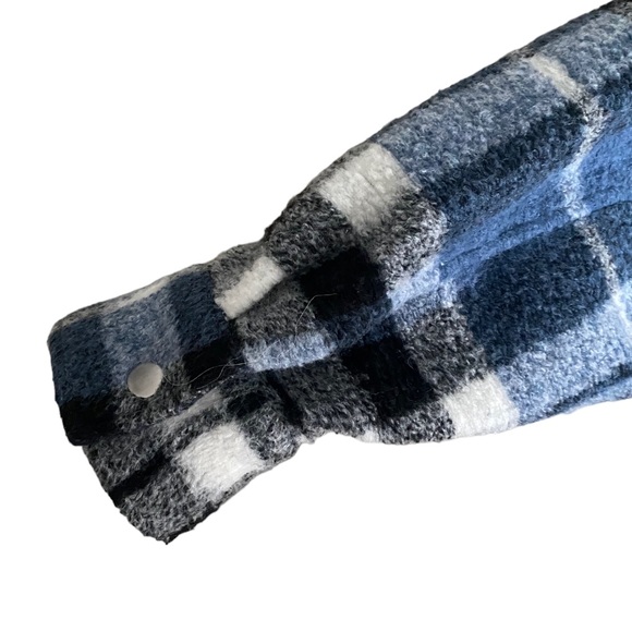 ZARA Blue/White Plaid Shacket Size M - Picture 4 of 7